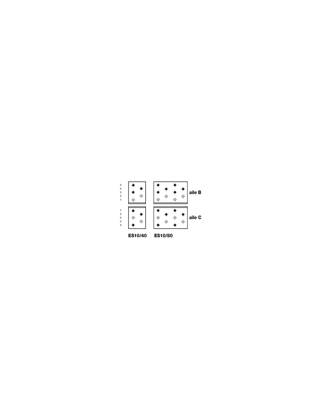 Visuel schéma exemple de clouage en fonction de la taille des équerres 10/40 et 10/80