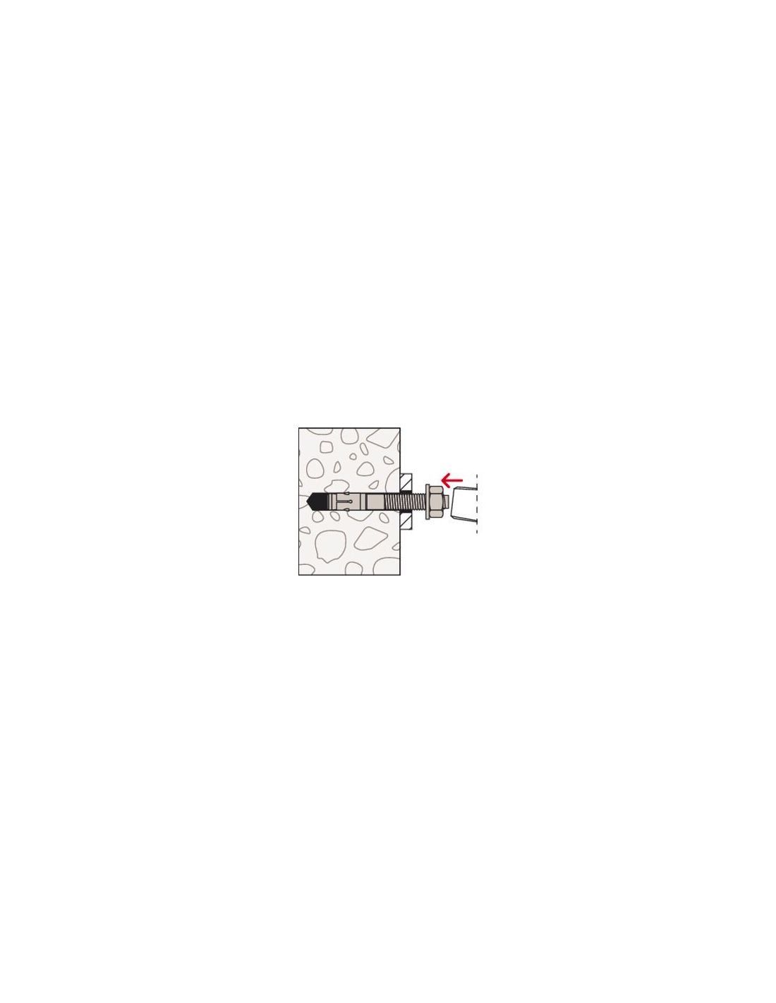 schéma Instruction de montage 3 Goujon FBN II 12/10 -12/20-12/50-12/100 en acier électrozingué Fischer
