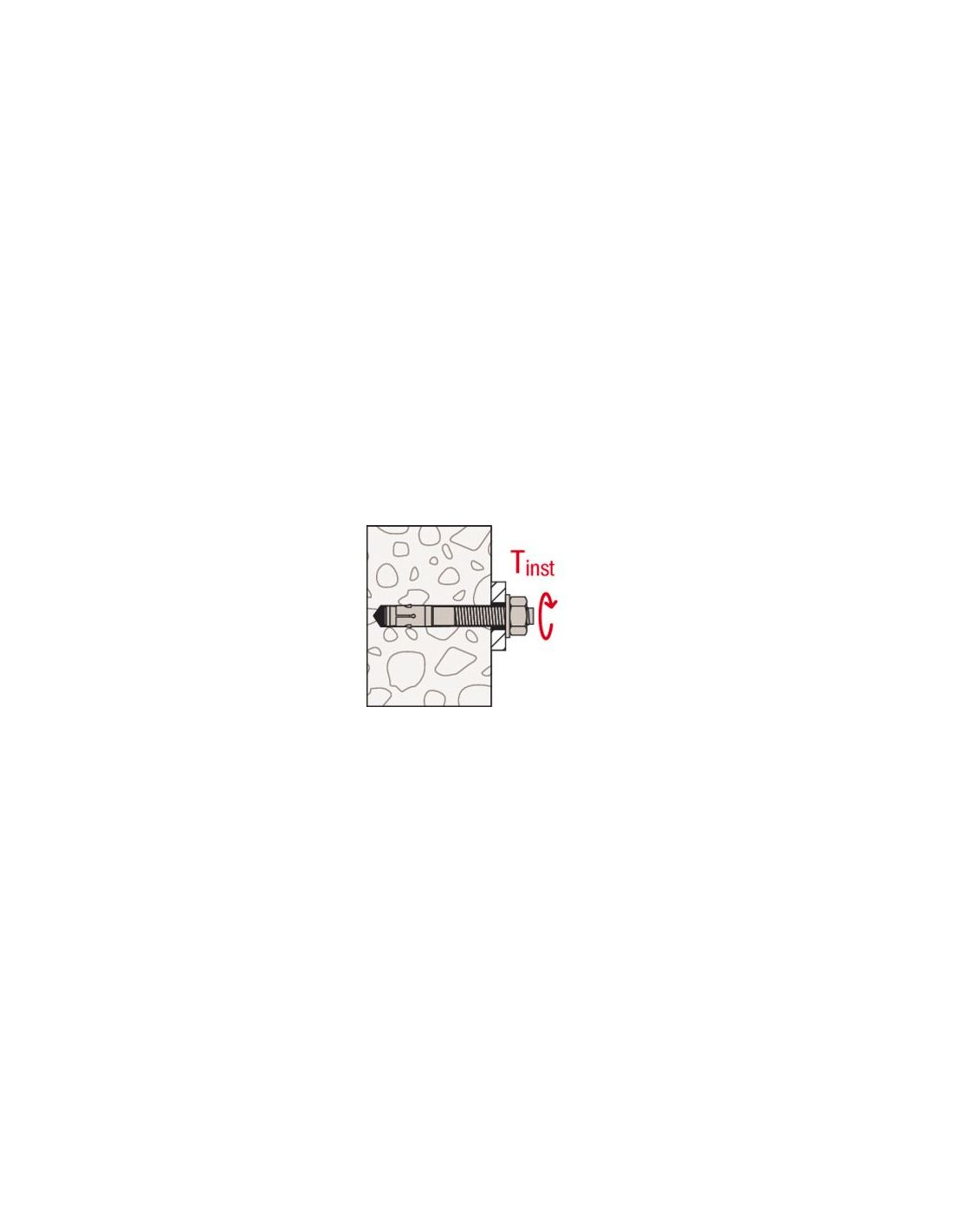schéma Instruction de montage 4 Goujon FBN II 12/10 -12/20-12/50-12/100 en acier électrozingué Fischer