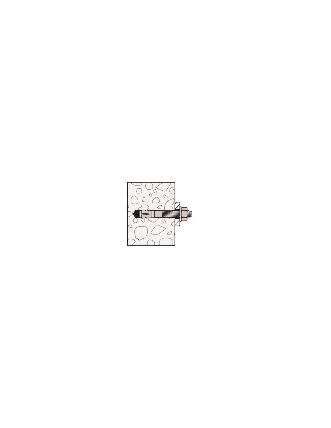 schéma Instruction de montage 5 Goujon FBN II 12/10 -12/20-12/50-12/100 en acier électrozingué Fischer