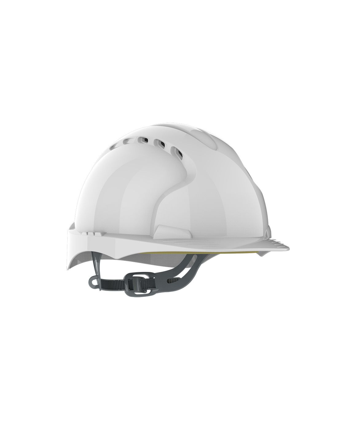 visuel Casque EVO®2 ventilé - glissière - blanc JSP Safety vue 3/4 profil coté droit