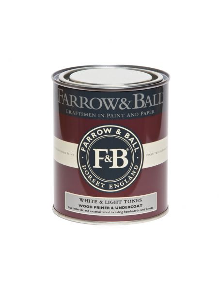 Pot de 750ml de Wood Primer & Undercoat white and light tones - FARROW & BALL vue de face