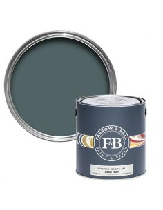 Pot de peinture ouvert vue de dessus Inchyra Blue No.289 FARROW&BALL et packaging dead flat vue de face