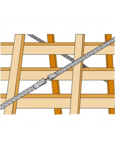 Visuel utilisation du feuillard sur structure carré