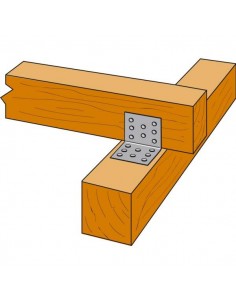 Visuel exemple d'utilisation équerre simple sur  bois sur bois