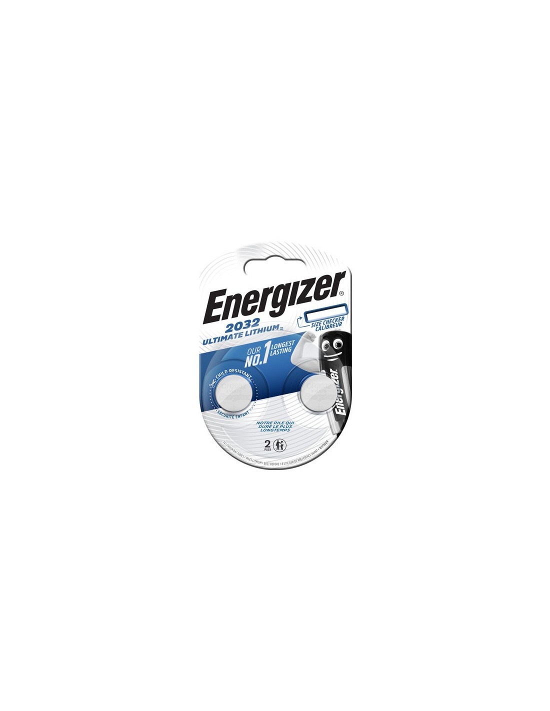 Piles bouton Energizer Ultimate Lithium 2032, pack de 2