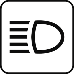 pictogramme noir et blanc équipé d'une lampe éclaire la zone de travail LED makita