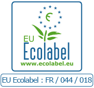 Picictogramme ECOLABEL couleur  apposés sur les produits ou services distinguent les produits ou services dont l’impact sur l’environnement est réduit.
