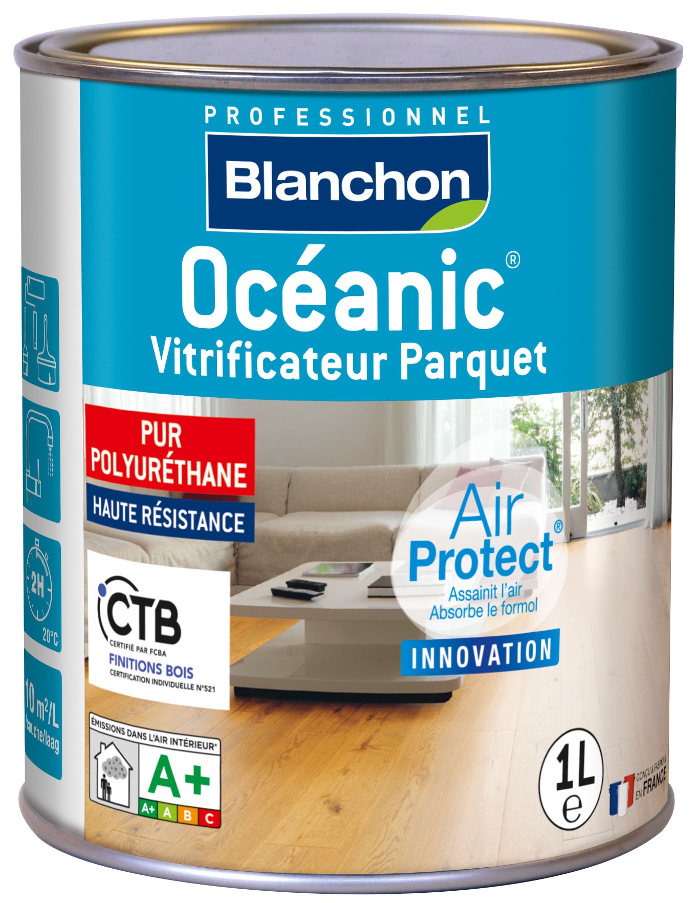 Acheter Blanchon Vitrificateur parquet Oceanic - 5 L - Bois brut en ligne