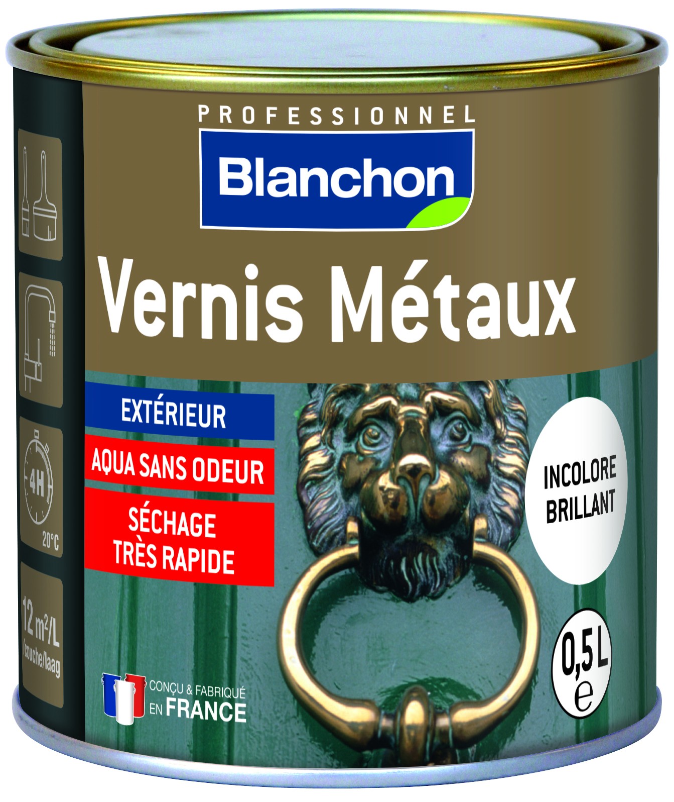 Vernis Métaux Blanchon 0,5L incolore brillant - Sommabère