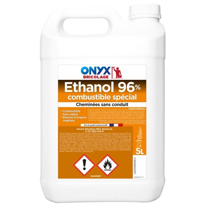 Ethanol 96% combustible cheminée 5L